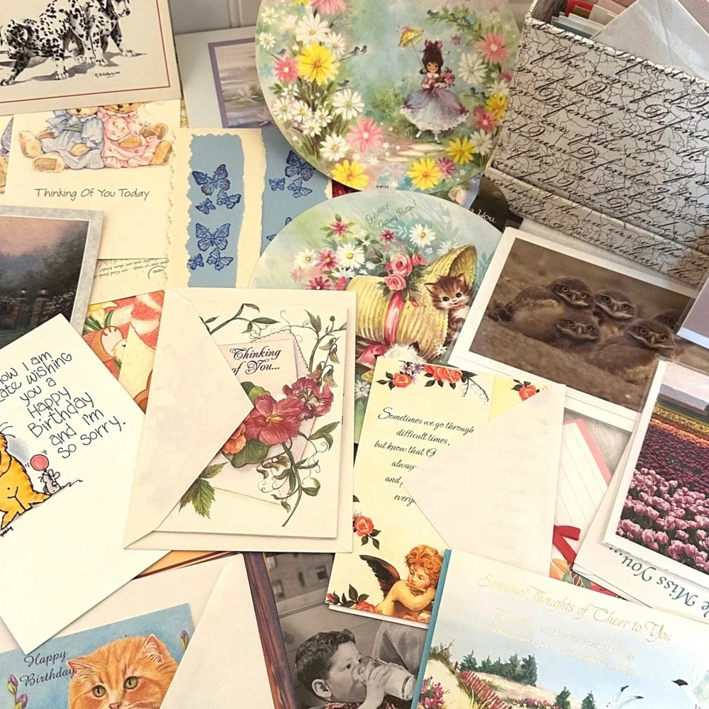Vintage Greeting Card Lot 300+ Anne Geddes Bday Get Well Excellent Nature Art